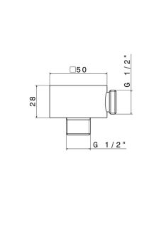 Шланговое подключение Kerama Marazzi Futura 5699KM.01.093 чёрный матовый